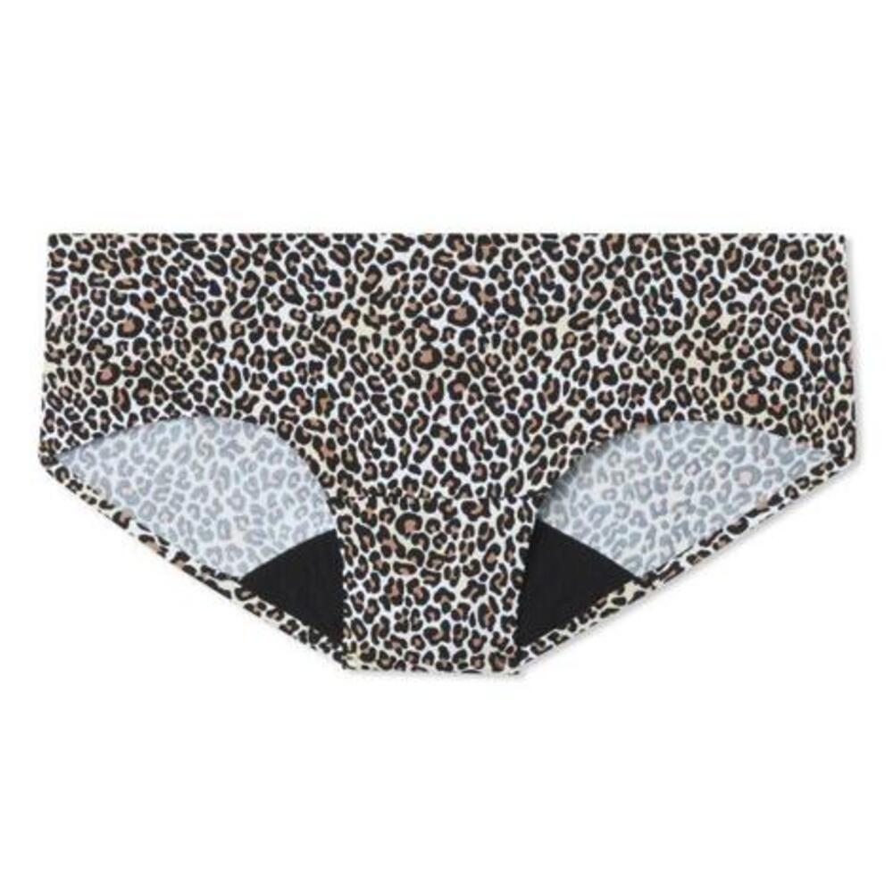 3 PAIR RUBY BLISS HIPSTER LEAK PROOF PERIOD PROTECTION PANTIES LEOPARD WOMENS S